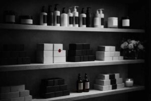 Luxury-product-display-in-monochrome